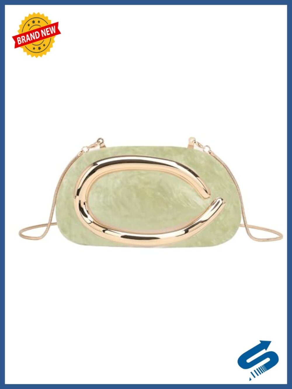 Acrylic Clutch Purse Marbling Evening Bag Wedding Party Prom Cocktail